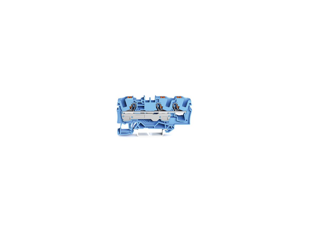 Durchgangsklemme WAGO TOPJOB-S 6mm² 3L blau Serie 2206