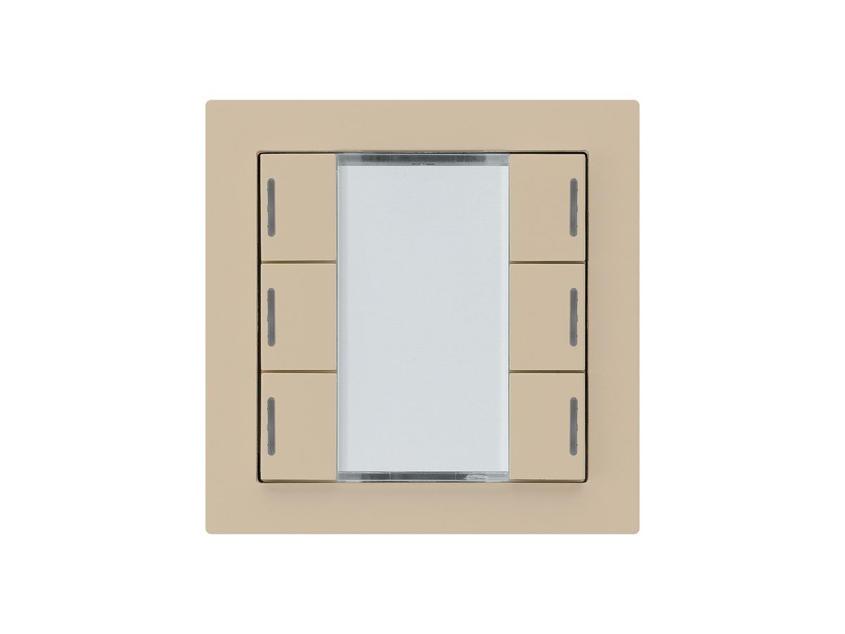 UP-Taster kallysto A KNX 6× RGB LED s/e-link beige