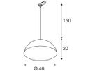 Pendelleuchte SLV FORCHINI M 40 AD3PH sz E27 1×40W DIM Ø400mm schwarz/gold