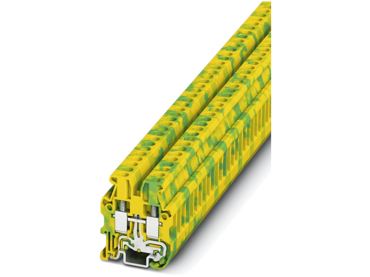 Mini-Durchgangsklemme 0.2…4mm² Schraubanschluss grün/gelb
