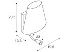 Wandleuchte SLV COUPA FLEXLED, G9 40W mit LED-Leselicht 1W, Glas satiniert chrom