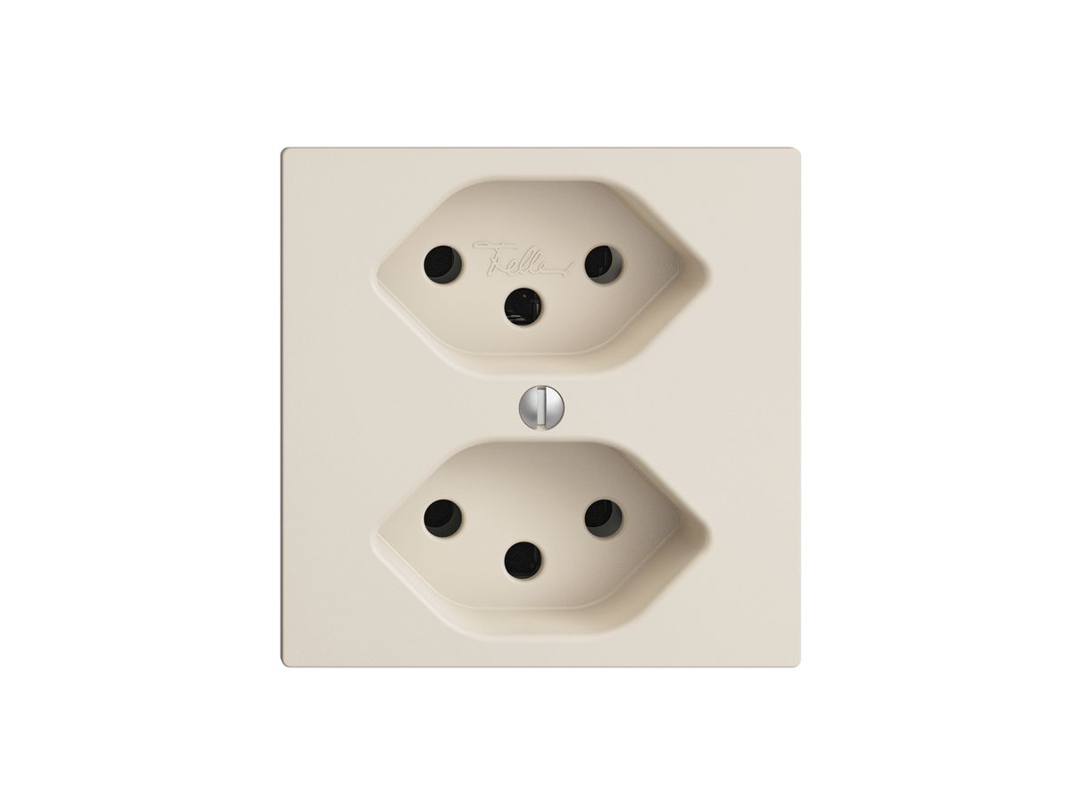 UP-Steckdose EDIZIOdue 2×T13 crema mit Shutter