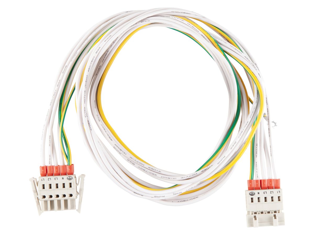Durchverdrahtung LEDVANCE TRUSYS UNIVERSAL 5×1.5mm² 3250mm Stecker/Buchse weiss
