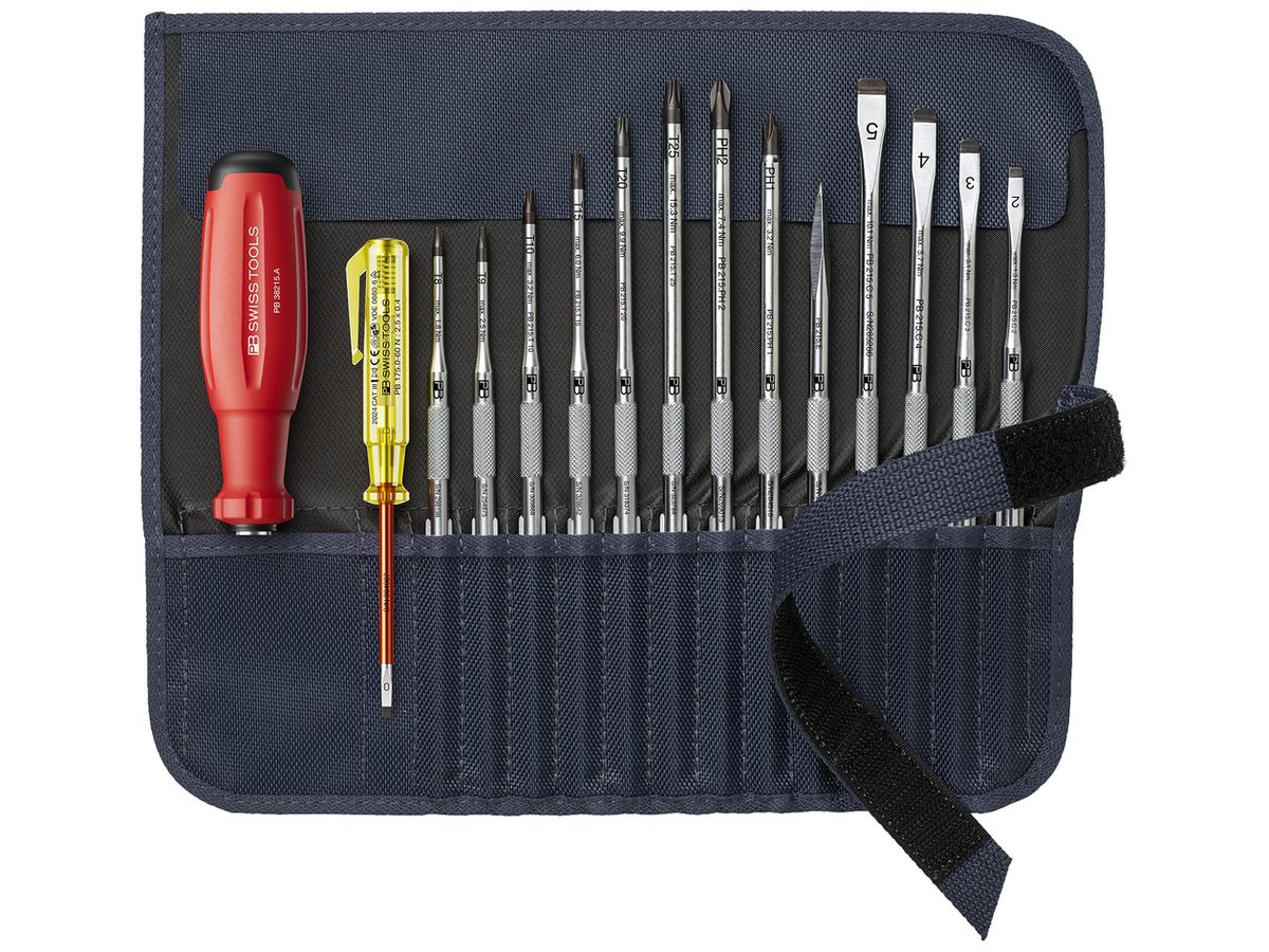 Schraubenzieher-Set PB SwissGrip Evo 14-tlg Rolltasche