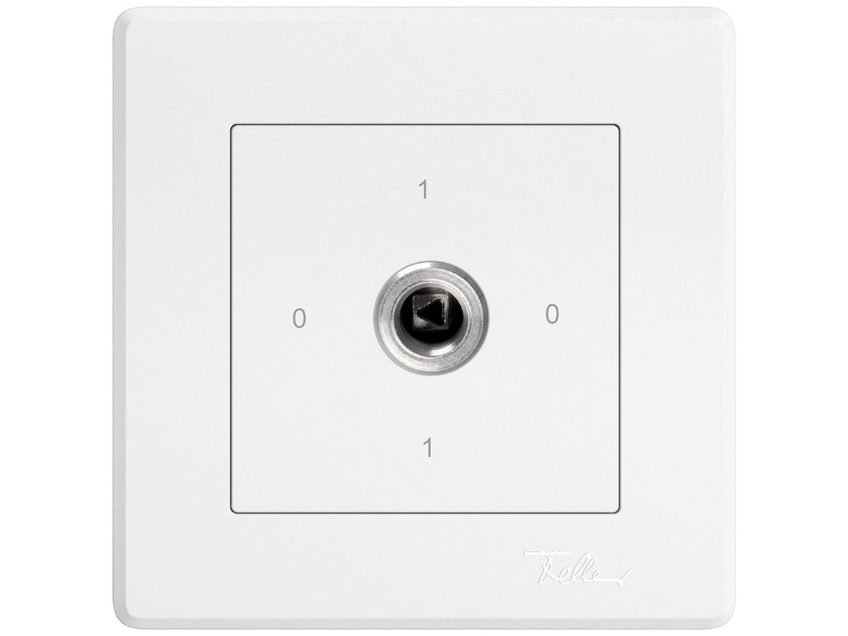 UP-Schlüsselschalter EDIZIO.liv 1P Vierkant/Dreieck 20A 690V 0-1-0-1 Rundsch.ws