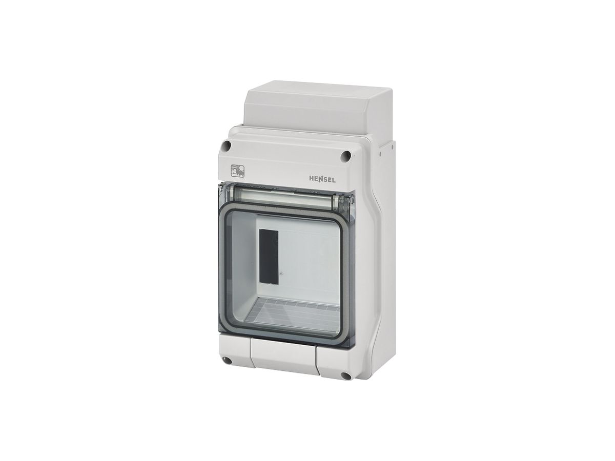AP-Kleinverteiler Hensel 1-reihig, 228×126×111mm, 4.5 TE (4.5×18 mm), IP65
