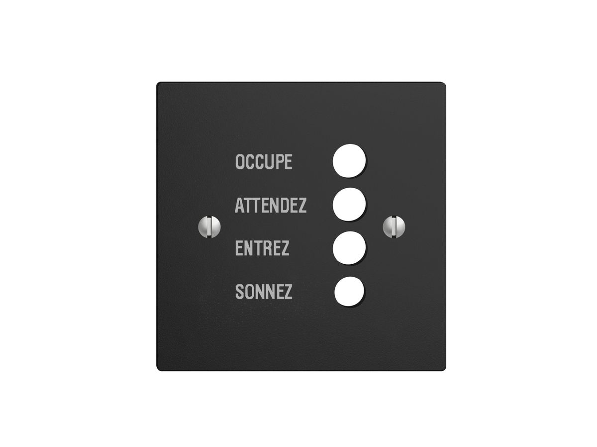 Frontplatte EDIZIOdue schwarz, französisch