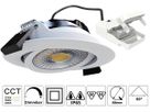 EB-LED Spot MILO 5W/8W ws 3CCT IP65 - 110lm/W,2700/3000/4000K,dimmbar 68-75mm