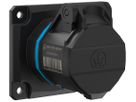 EB-Steckdose CEE NEO 3P 16A 200…250V 6h blau IP54 schraublose Klemme 75×75mm