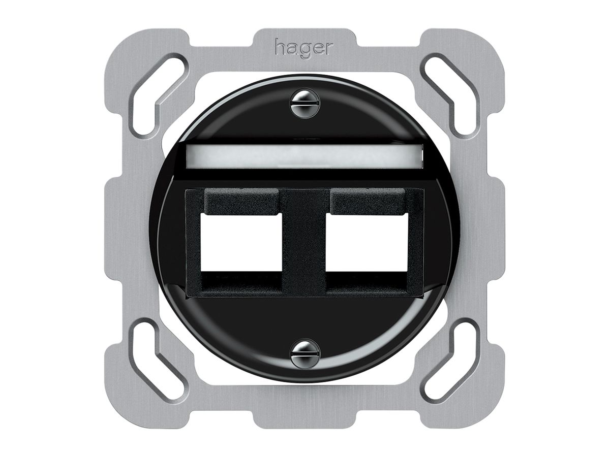 UP-Montageset origin schräg 2×Keystone 77×77mm schwarz