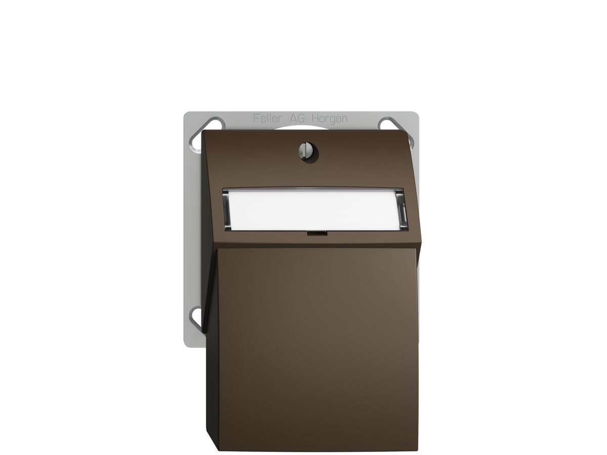 EB-Montageset EDIZIOdue, mit Flachauslasshaube, für 2×RJ45, coffee