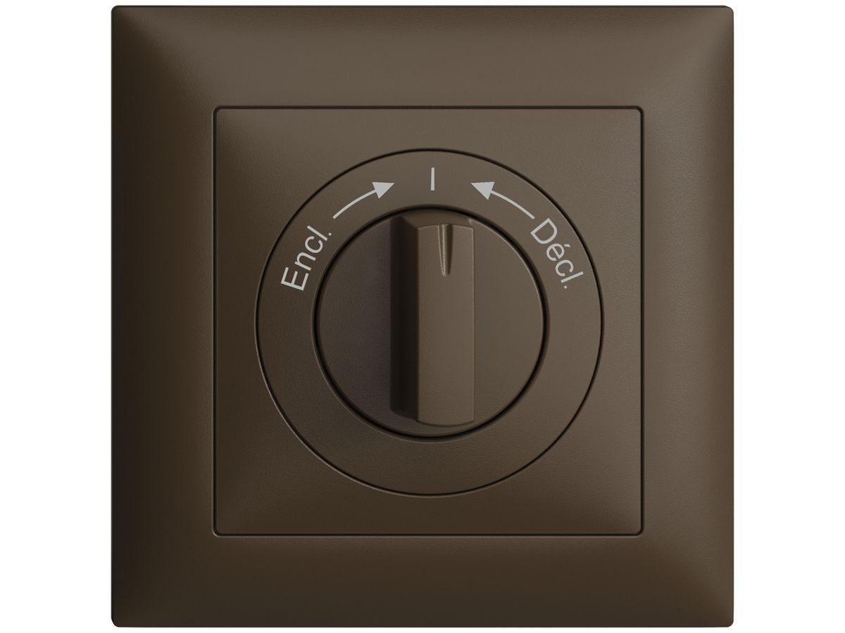 Frontset Encl.->I<-Décl. EDIZIOdue coffee 88×88mm für Drehschalter