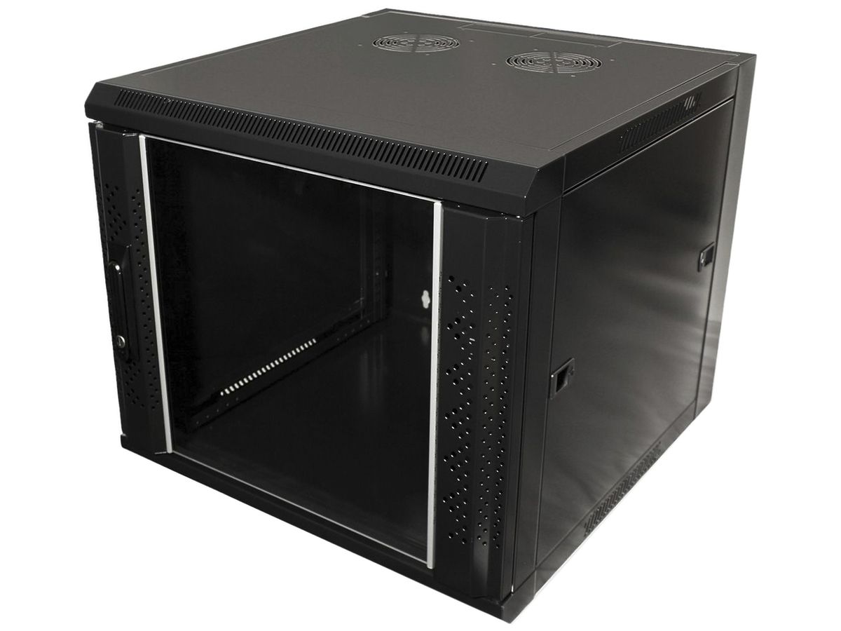 Wandgehäuse VALUE 9 HE (H×B×T) 505×570×450 mm, schwarz, RAL9005