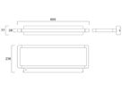 LED-Wandleuchte Sylvania Areum Wall 48W 5850lm 840 DALI EM3h D/I 600mm Silber