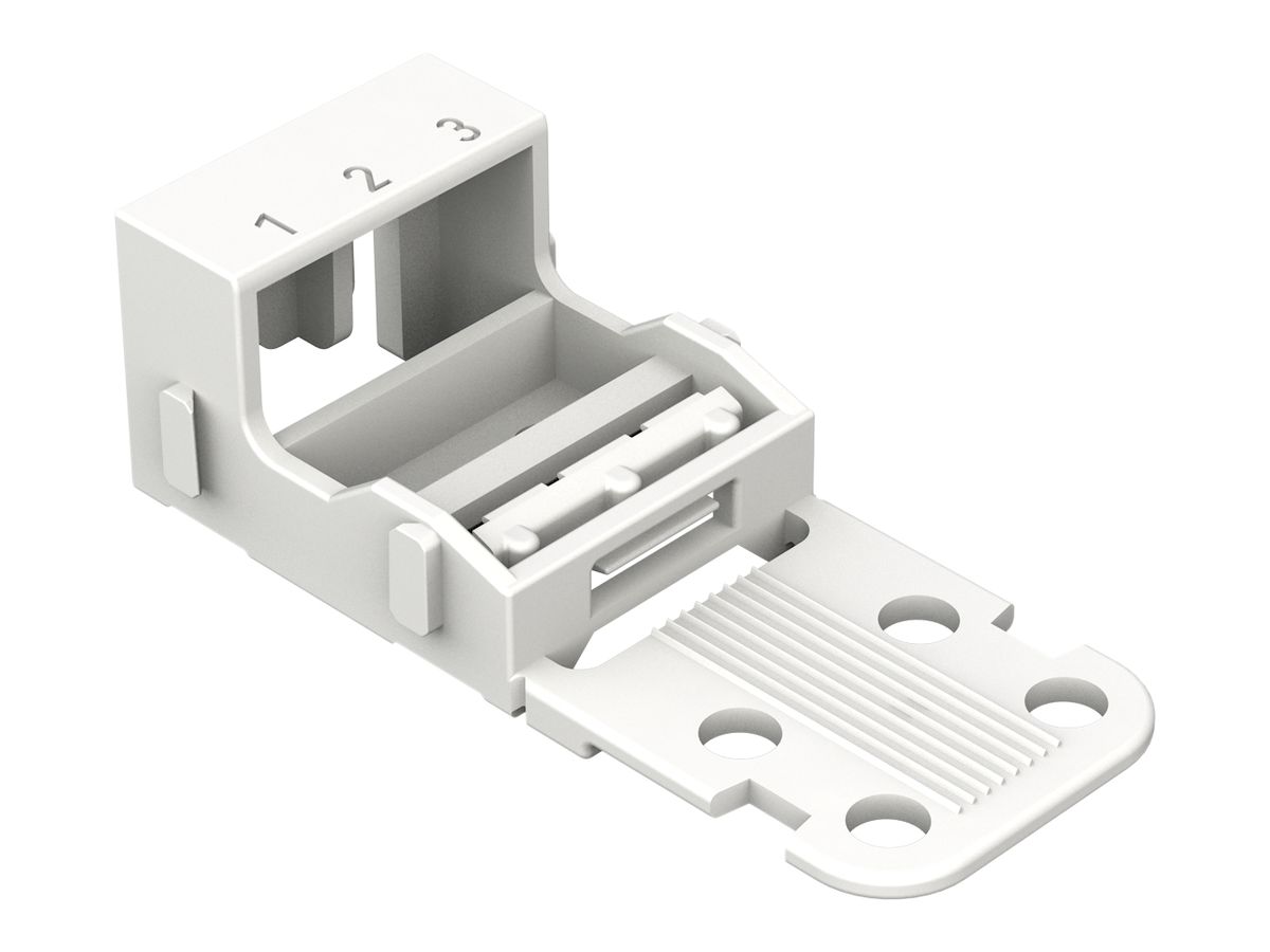 Befestigungsadapter WAGO 3L für Schraubbefestigung weiss