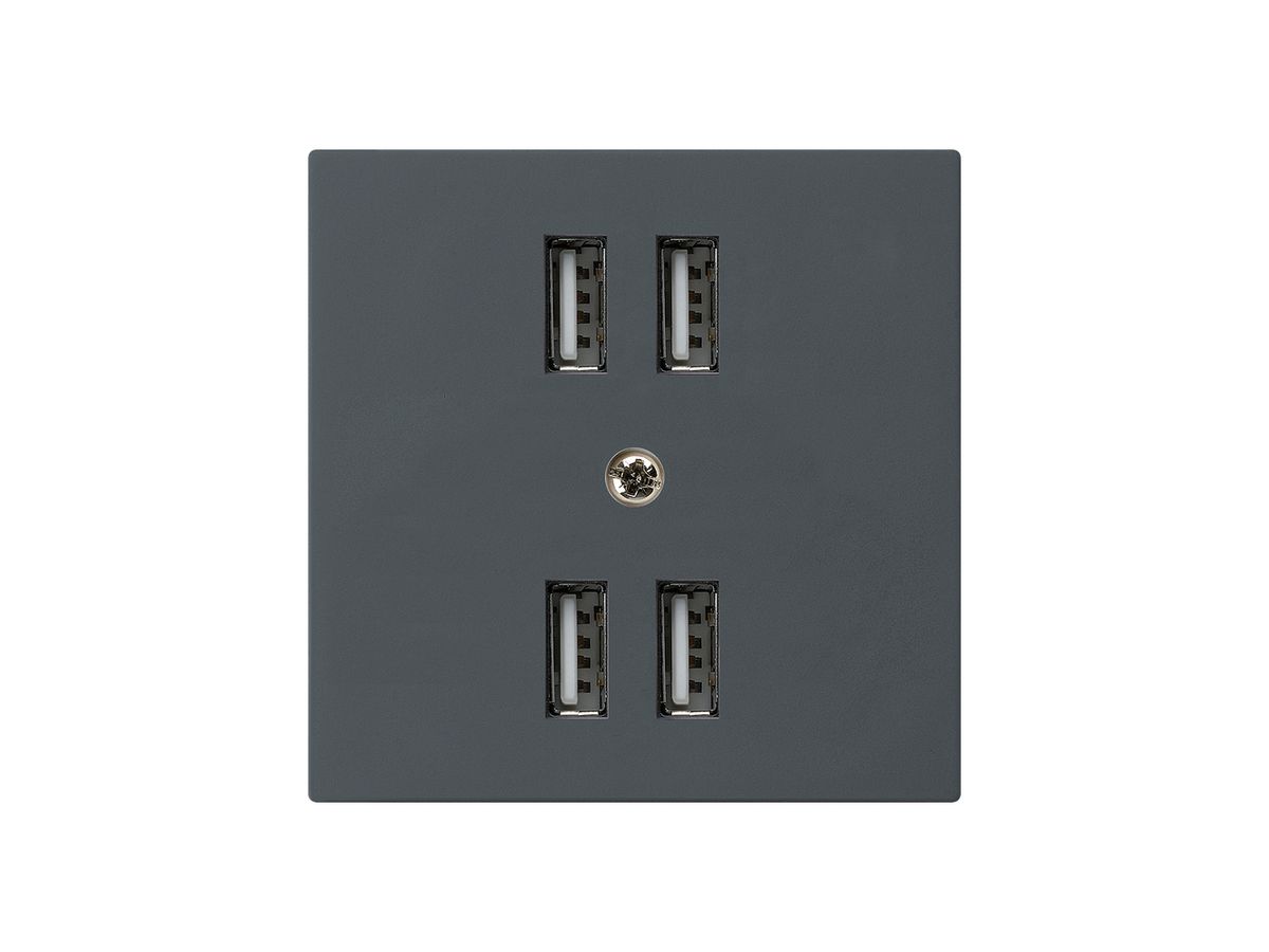 Steckdose 4×USB kallysto A 2400mA anthrazit
