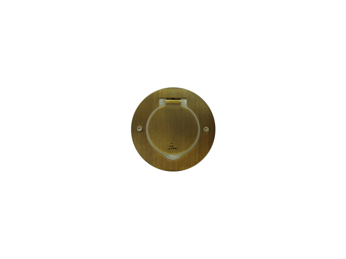 Bodensteckdose Arnould ART rund, 1×T23, Zamak, bronze
