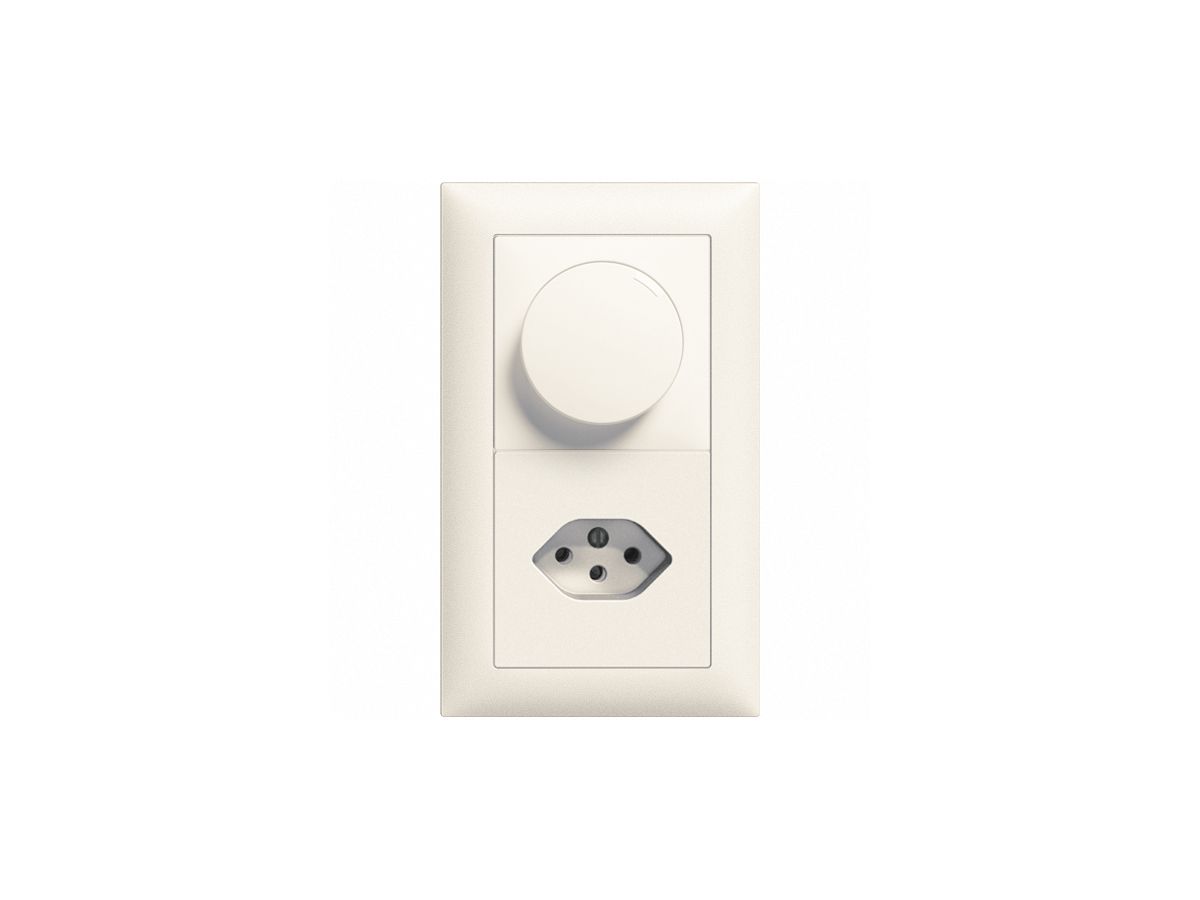 UP-Kombination EDIZIOdue Dimmer+T13 weiss vertikal