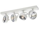 Decken-/Wandleuchte SLV KALU QUAD CW GU10 4×75W Sockel 600×90mm weiss