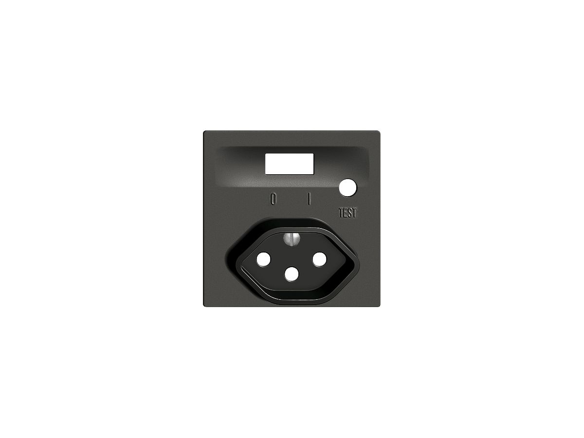 Frontset EDIZIOdue zu FI-Steckdose schwarz