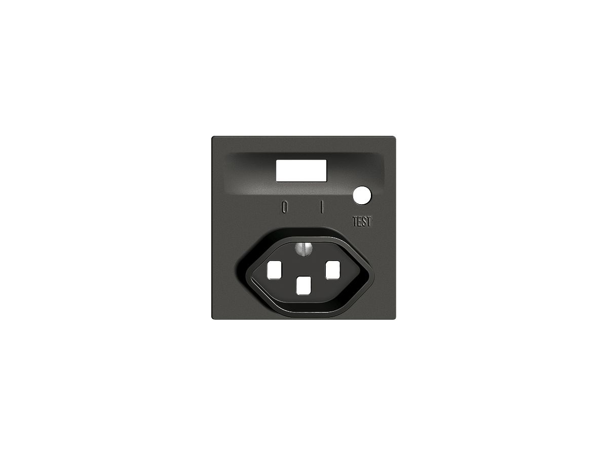 Frontset EDIZIOdue zu FI-Steckdose schwarz