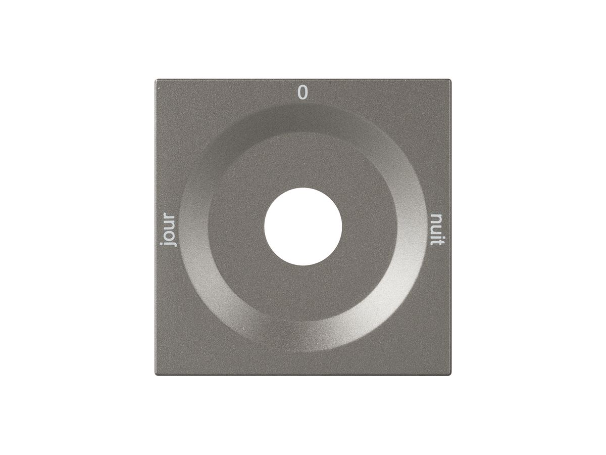 Frontplatte für Drehschalter magnesium JOUR-0-NUIT