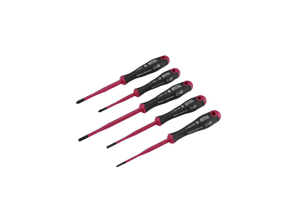 Schraubenzieher-Set Rittal AS 4052.210 SL 3×0.5/SL 4×0.8/SL 5.5×1/PH 1/PH 2