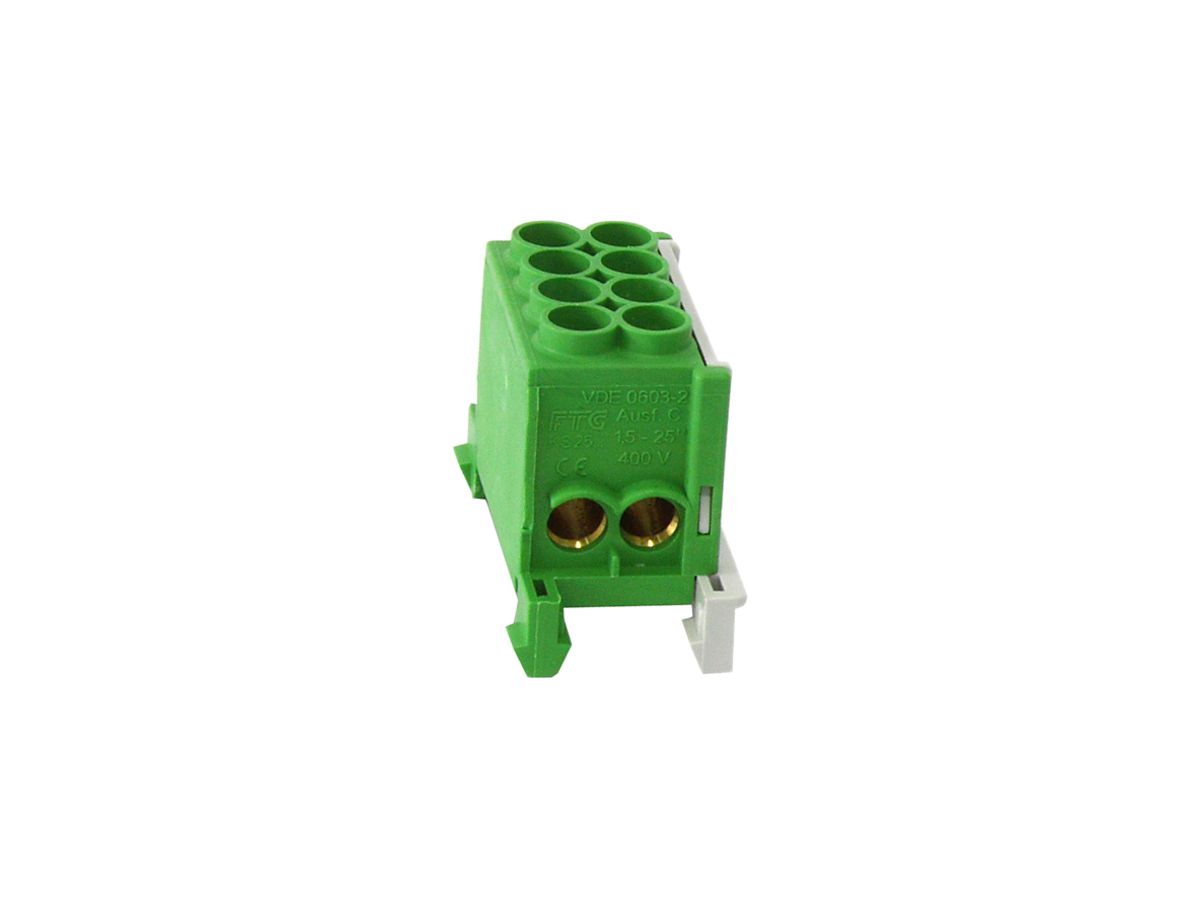 Hauptleiter-Klemme HLAK 1L, 4×25mm², grün