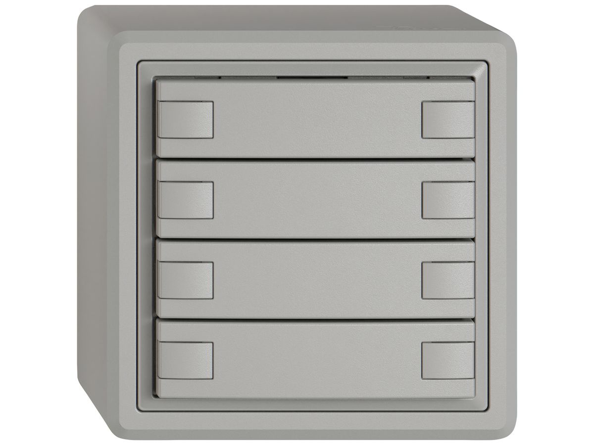 AP-KNX-Taster RGB EDIZIO.liv SNAPFIX® Temperaturfüh.o.LED 8×Taste 1-Tbed.hgu