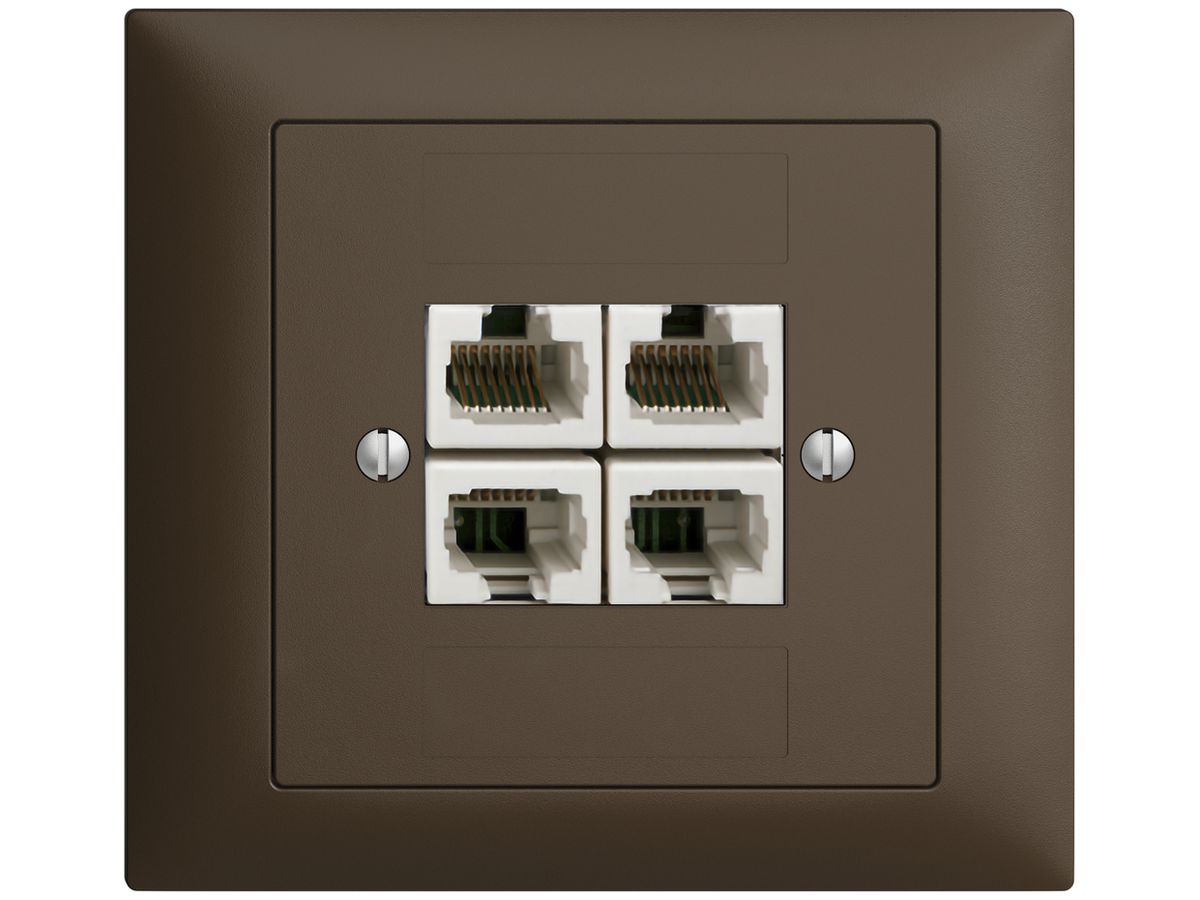 EB-Dose 4×RJ45/u 4P getr. EDIZIOdue coffee ITplus