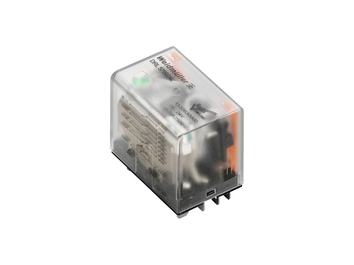 Relais WM DRL573024L 4CO AgSnO2 22.8…33.6VDC 10A/250VAC