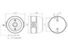 AP-Gehäuse ACU 032 IP66 WH für DALI-MSensor G3 SFI 30 PIR 10DPI Ø98×68mm weiss