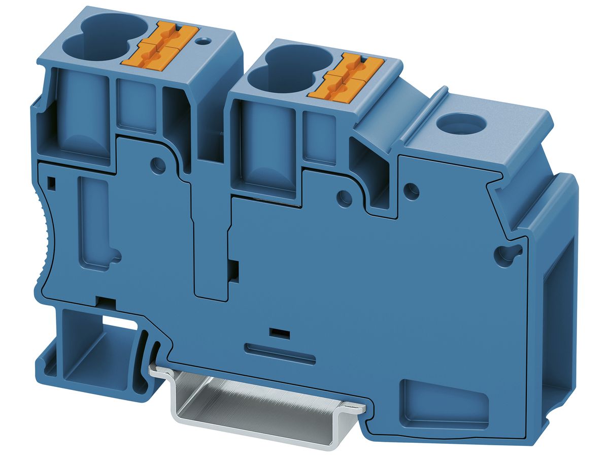 Potenzialverteiler-Reihenklemme PX PTU 35 BU 16mm² 57A 1000V 5×1 TH35 bl