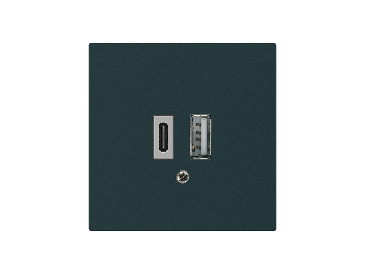 USB-Ladesteckdose kallysto 18W PD 1×Typ A 1×Typ C schwarz