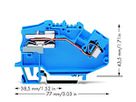 Neutralleiter-Trennklemme WAGO 4mm² blau