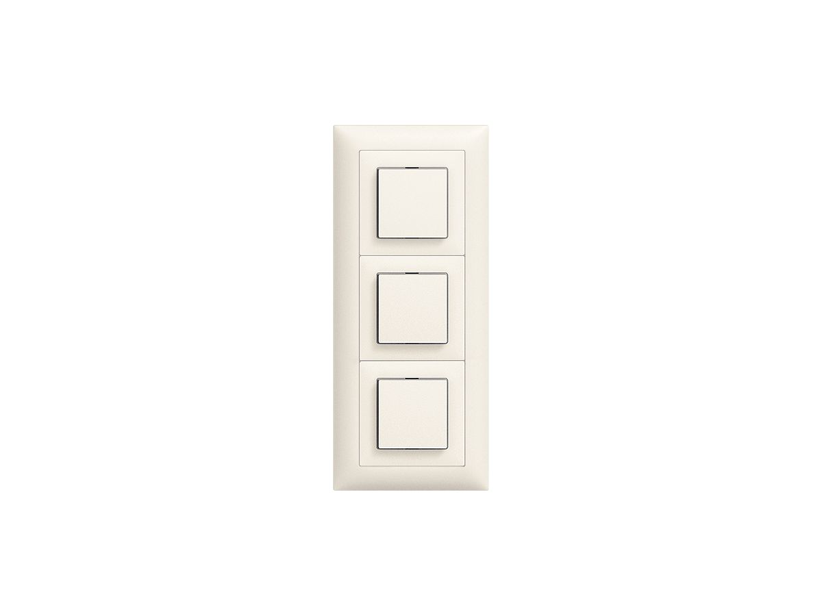 UP-Kombination EDIZIOdue 3×1 weiss 3×Druckschalter 3/1L