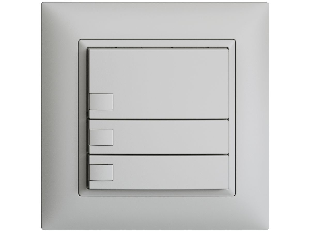 UP-Taster KNX 3-fach EDIZIOdue hellgrau RGB ohne LED