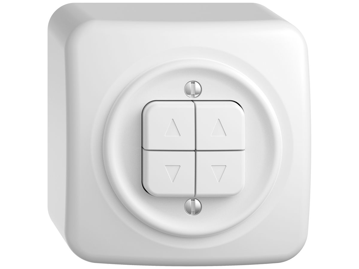 AP-Storentaster STANDARDdue SNAPFIX® 10A 250V 4 Tasten 2 Kanäle ws