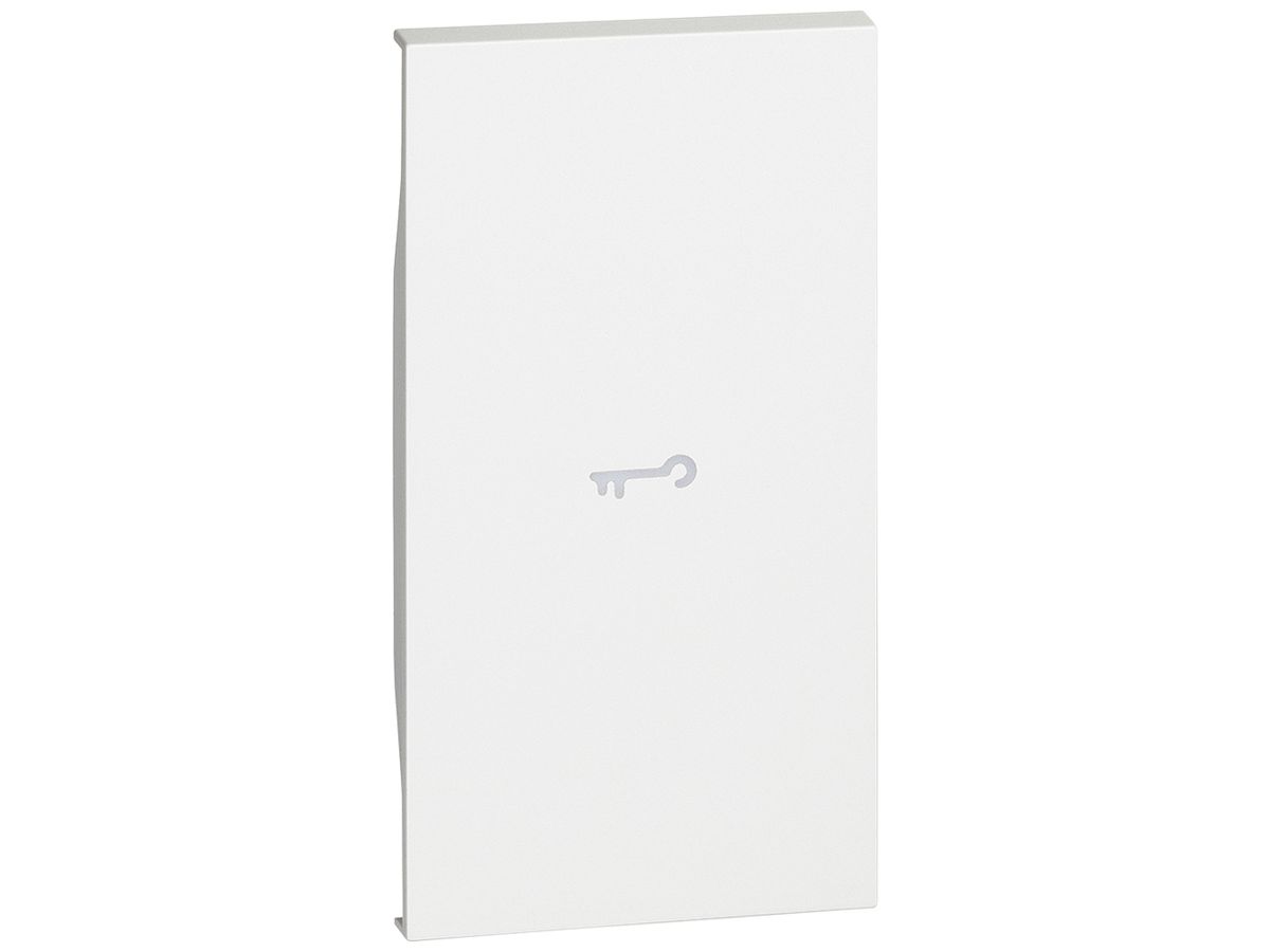 Tastenabdeckung Living Now 2 Module beleuchtbar mit Symbol Schlüssel weiss