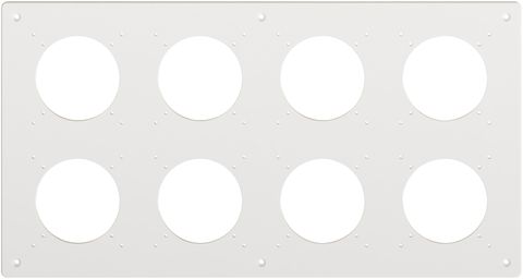 NUP-Kopfzeile Feller NEVO, 2×4, für N.CO-Apparate, weiss