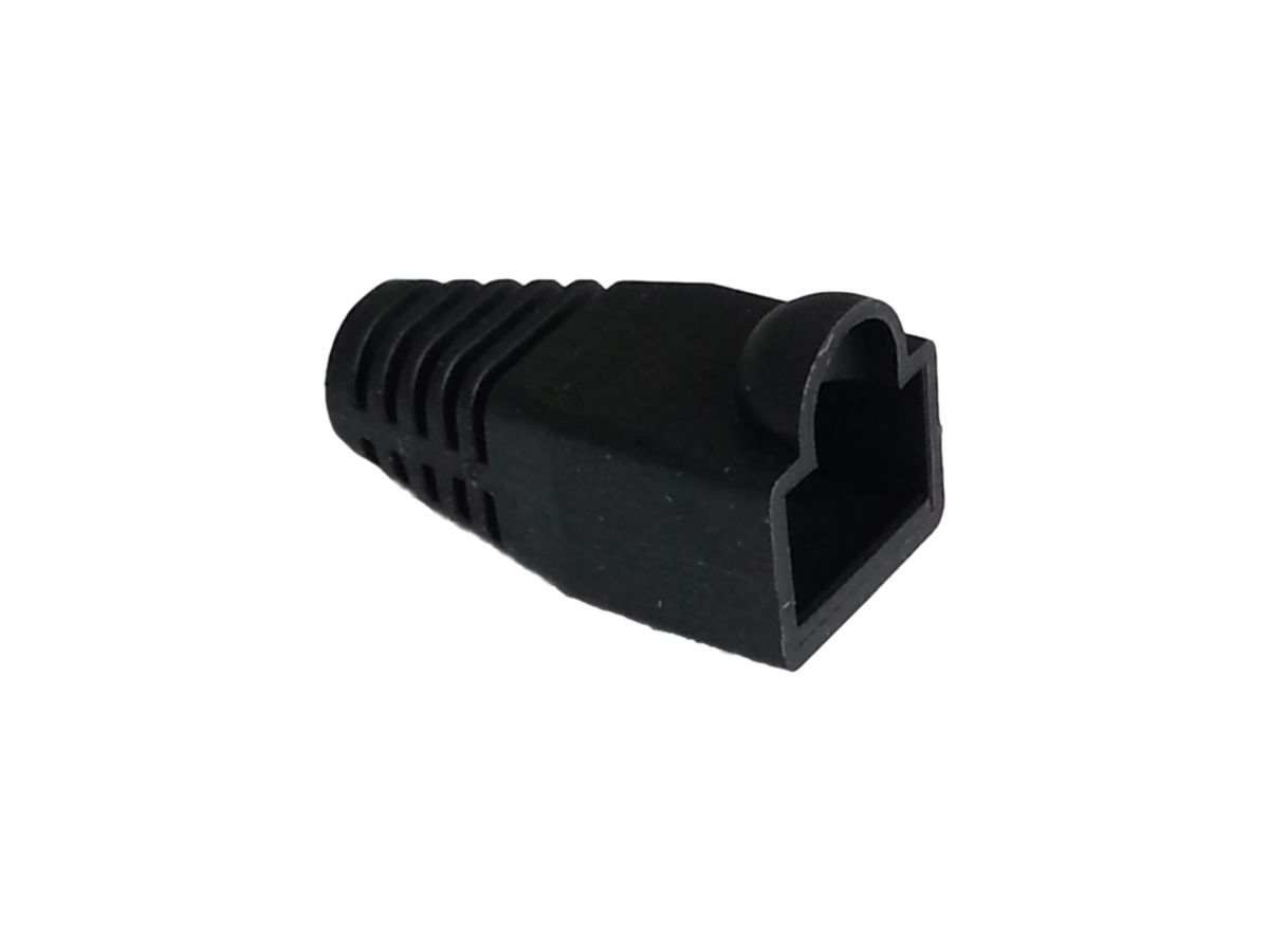 Knickschutztülle schwarz, für Stecker RJ45, gerade