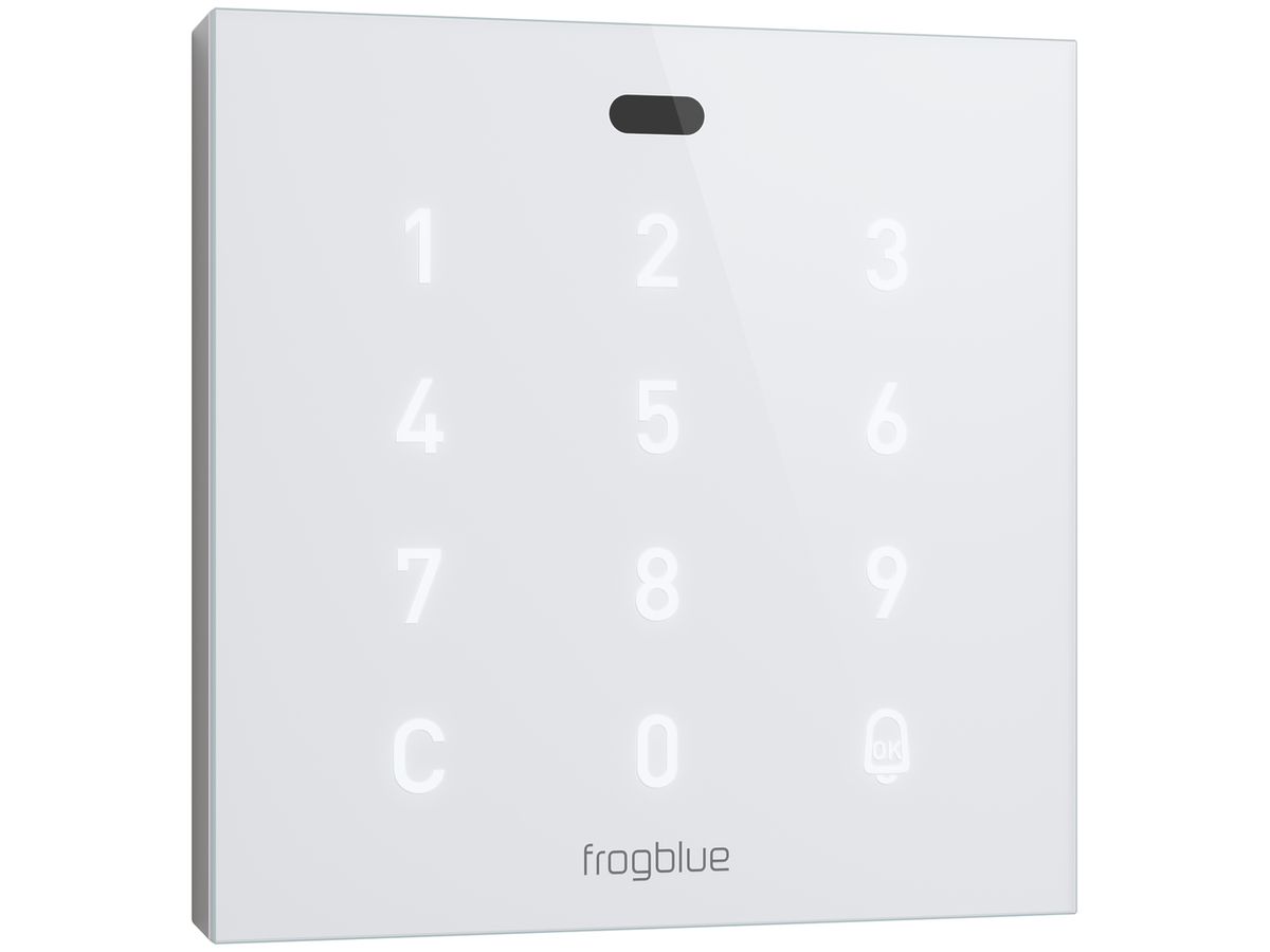 UP-RF-Zutrittskontrolle frogblue frogAccess, Tastatur/RFID, 230V, 2 Eingänge