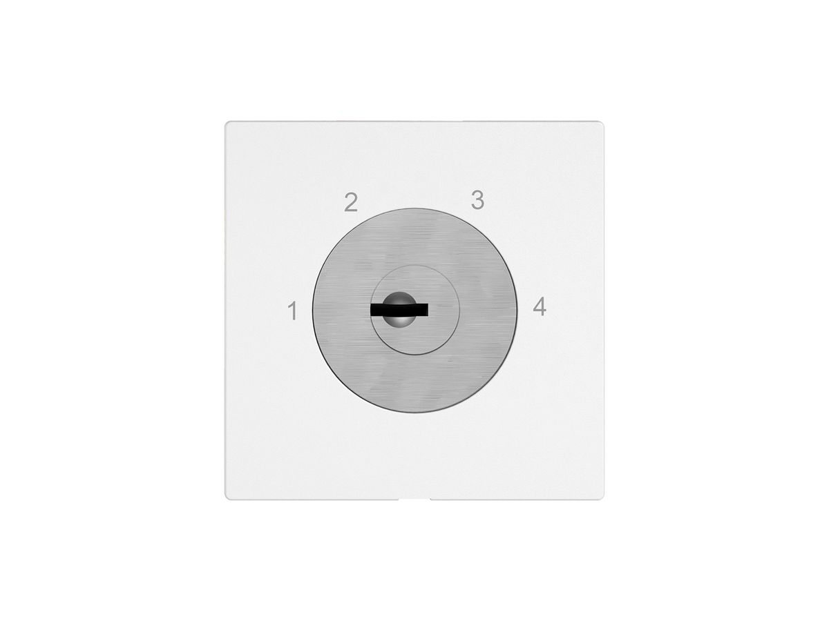 Schlüsselschalter EDIZIO.liv m.KABA 1262KA/5000 getr.Kont.1P 1-2-3-4 T=77mm ws