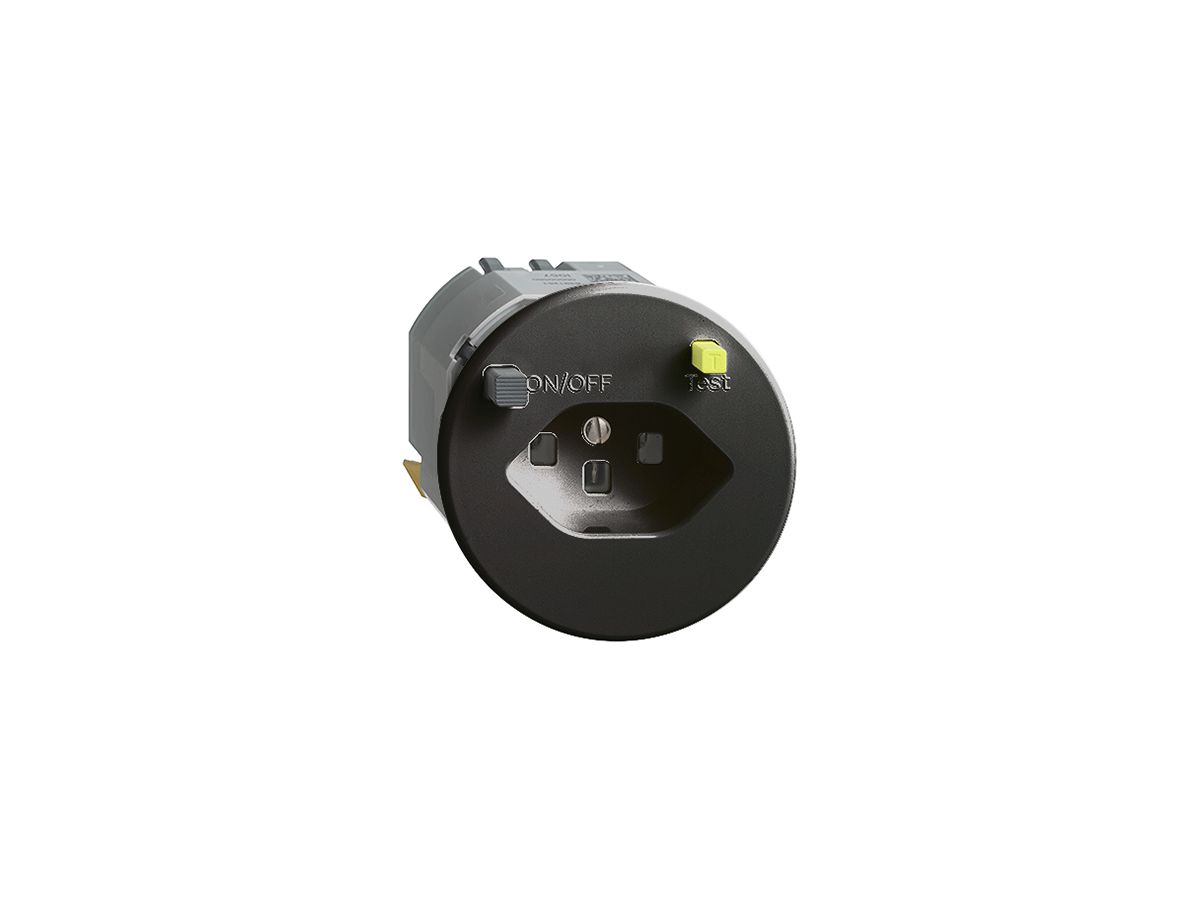 UP-Steckdose FH T23 FI 30mA P, schwarz