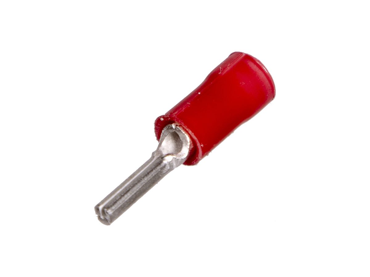 Quetschkabelschuh Tyco TE AMP PLASTI-GRIP Stiftform 1.5mm² isoliert PVC rot