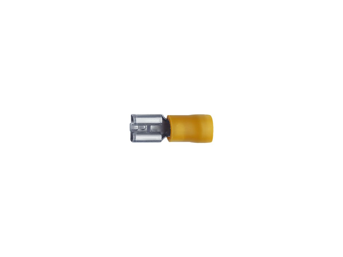Steckhülse isoliert Ferratec RSP 6.3×0.8/4…6 gelb