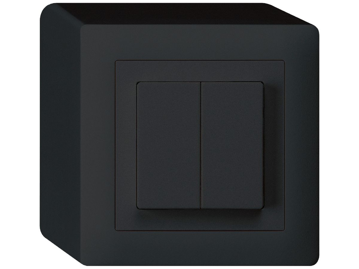 AP-Druckschalter kallysto 1/3+3/1L schwarz