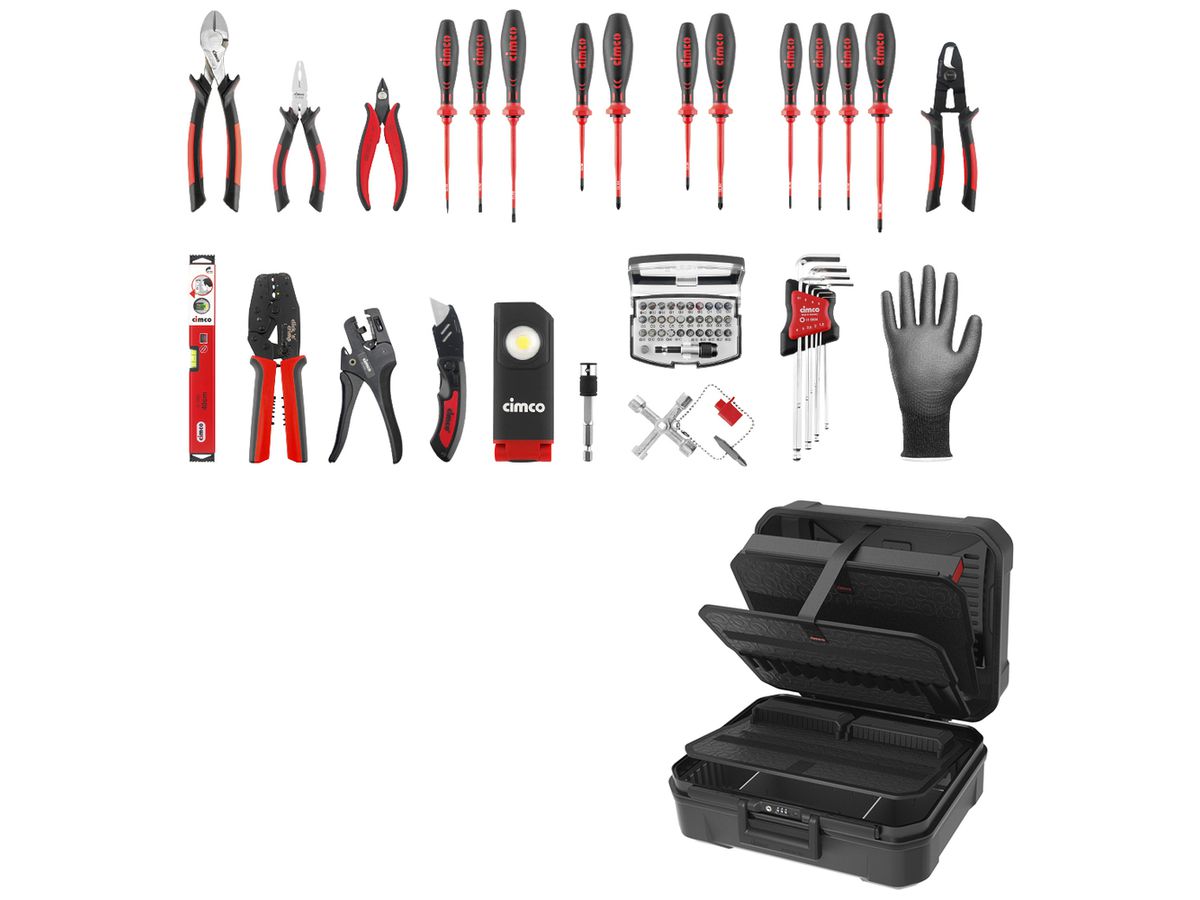 Werkzeugkoffer Cimco CimCase PRO Industry B1L2 33-tlg Koffer