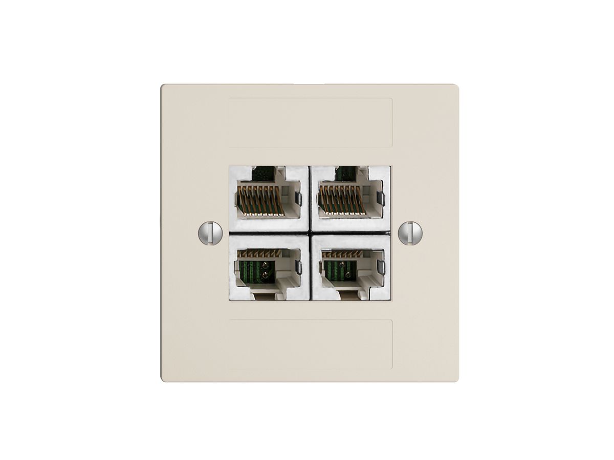 UP-Dose 4×RJ45/s 4P getr. EDIZIOdue crema, ITplus