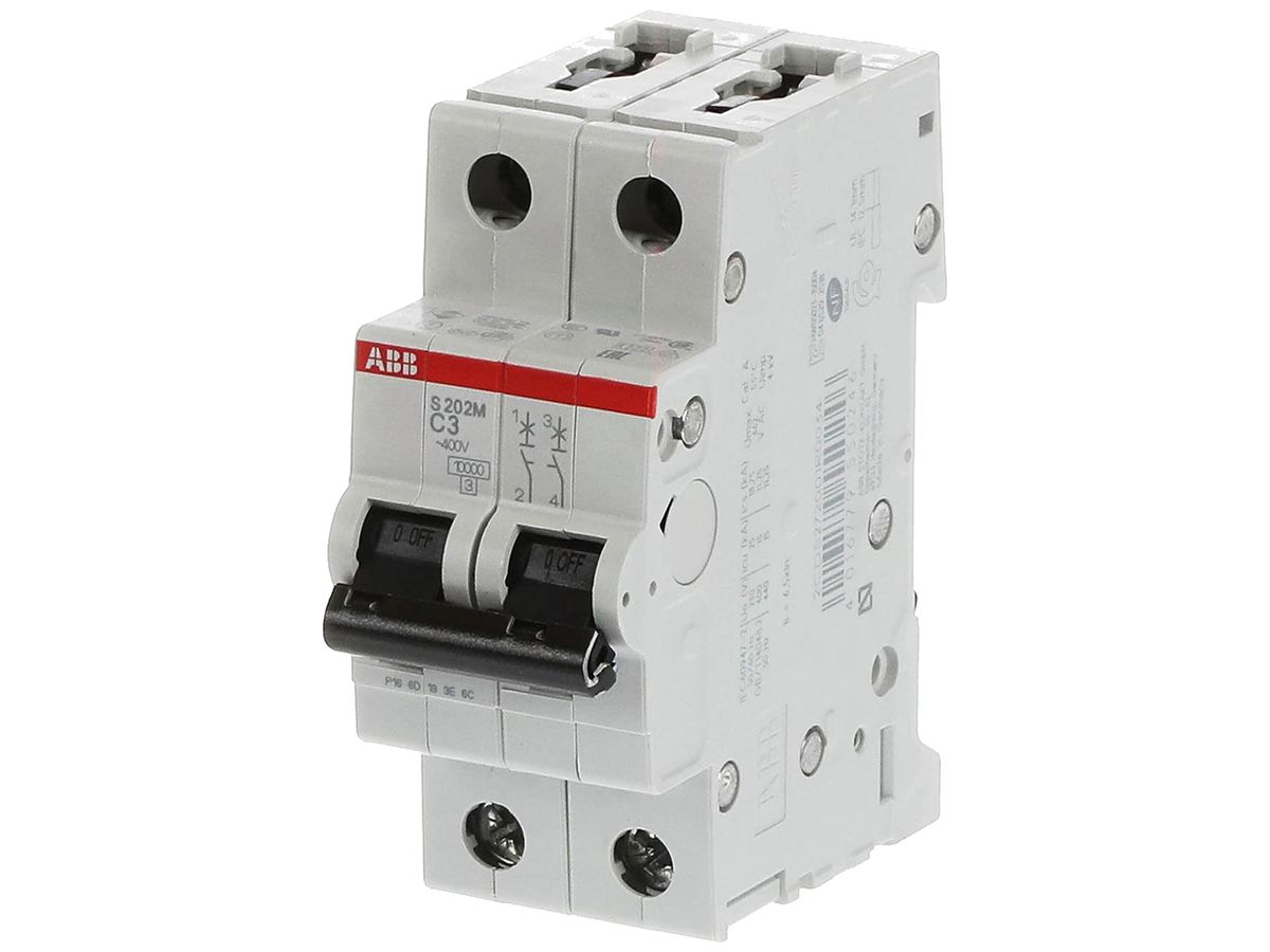 Leitungsschutzschalter ABB S202M-C3 3A C 10kA